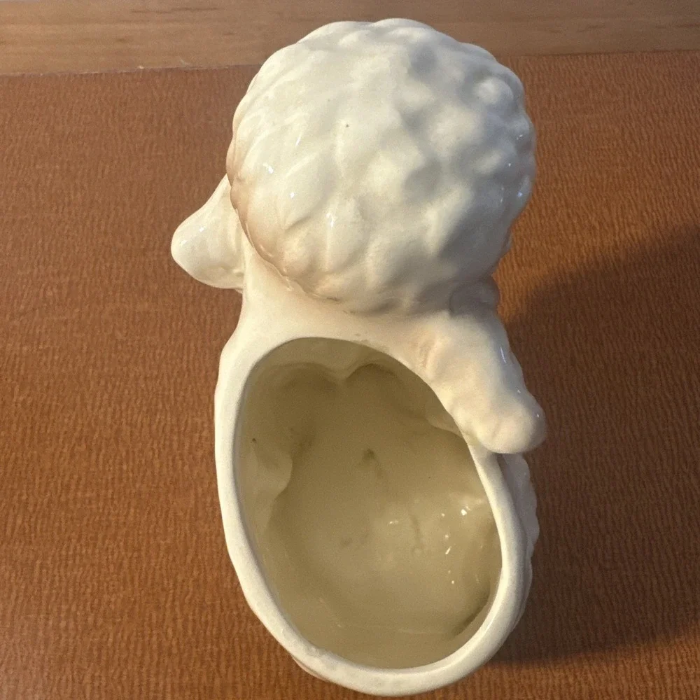 Precious Poodle Lefton Planter H-4906 Puppy Dog Eyes Home Decor Cream‎ And Brown